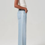 Light Blue High-Waisted Wide-Leg Jeans