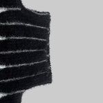 Long Sleeves Contrast Color High-Neck Sweater Tops