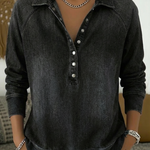 Women's Casual Washed Denim Cotton Top