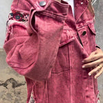 Vintage Patchwork Loose Pocket Denim Jacket