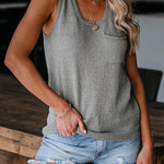 Scotlynn Back Button Knit Tank