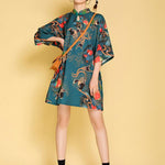 Artistic Retro Printed Short Cheongsams
