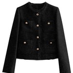 Joy To The World Tweed Metal Button Pocket Jacket