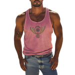 Men's Classic Casual American Retro Embroidered Knit Striped Tank Top