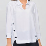 Long Sleeves Hollow Split-Joint Lapel Blouses&Shirts Tops