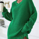 Zeagoo Drop Shoulder Ripped Distressed Sweater Dress for Women Casual Summer Vacation 2026