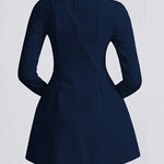 A-Line Bodycon Solid Color Zipper Square-Neck Mini Dresses