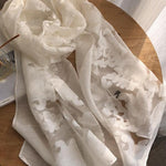 Simple Imitated Silk Fabric Shawl Scarf