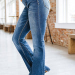 Versatile Paneled Flared Jeans