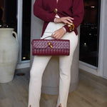 Slit Flare Slim Fit Pants