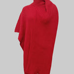 Loose Asymmetric Solid Color Split-Joint High Neck Sweater Tops