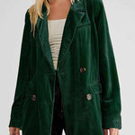 Elegant Solid Patchwork Turn-back Collar Outerwear