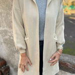 Solid Color Casual Woolen Pocket Hooded Jacket