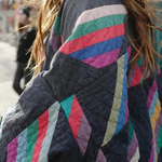 Fashion Printed Patchwork Cotton Cardigan Jacket