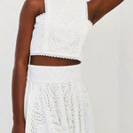 Paris Dreaming Embroidered Lace Crop Tank Top