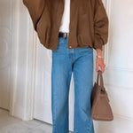 Jacket casual oversized long sleeve fashionable street style jacket