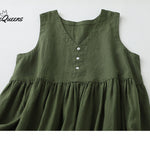 V-neck tank top front and back reversible sleeveless dress