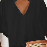 Popular Plain V-Neck Top