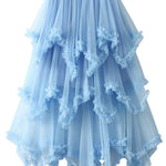 Cake skirt mid-length high waist big swing fluffy fairy gauze dress long skirt