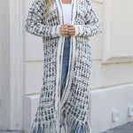 Fringed Long Cardigan Coat