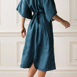 Elegant Ink  Linen Dress
