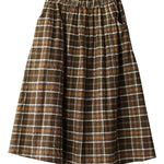 Artistic Retro Plaid A-Line Skirt