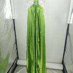 A-Line Loose Backless Solid Color Tied Halter-Neck Maxi Dresses
