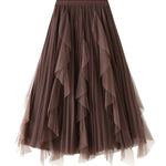 Original Stylish 7 Colors Falbala Gauze Skirt