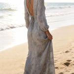 Women'S Casual V-Neck Beach Vacation Dress
