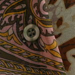 Patchwork Cape Shirt Print Pants Set