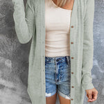 Casual Button Front Open Front Cover Up