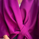 Solid Color Loose V-neck Shawl Cape Jacket