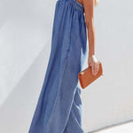 Slender wide-leg pants cropped casual overalls