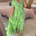 Alisa™ | V-Neck Dress with Floral Pattern