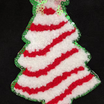 Casual Christmas Tree Sequins O Neck Sweats