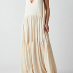 Elegant Resort Deep V-Neckline Strappy Maxi Dress