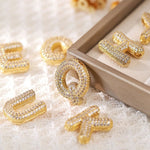 Pavé Bubble Letter Monogram Necklace