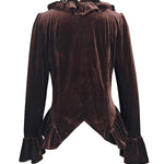 Elasticated Waist Flared Sleeves Buttoned Pleated Ruffled Solid Color Split-Joint Deep V-Neck Blouses&Shirts Tops
