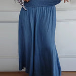 Jasper | High-waisted smocked trousers
