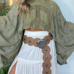 Peace Within Kimono Sleeve Tee Olive