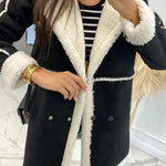 Fashionable Lamb Wool Patchwork Casual Jacket