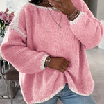 Aveline ��� Soft Patchwork Knit Sweater