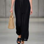 Women's Minimalist Knitted Zipper Collar Short-sleeved Sheer Maxi Dress