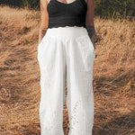 Loose wide leg trousers with leggings and sports trousers