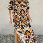 JAYA loose hem slit maxi dress