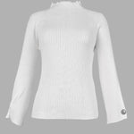 Simple Loose Solid Color High-Neck Sweater