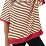 Women's Oversized Striped T Shirts