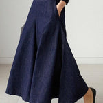 Loose Wide-Leg Empire Jean Pants