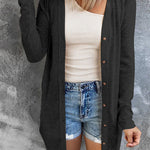 Casual Button Front Open Front Cover Up