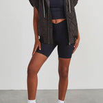 Fall and Forever Zipper Pocket Hooded Quilted Cotton Vest